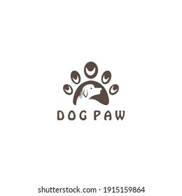 paw dog logo abstract design dog vector illustration