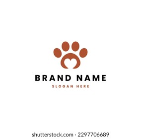 paw dog logo design for your business