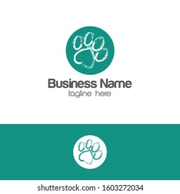 Paw Dog Logo and Icon Vector Template