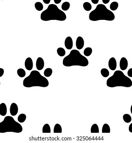 Paw dog pattern. Illustration for zoo print