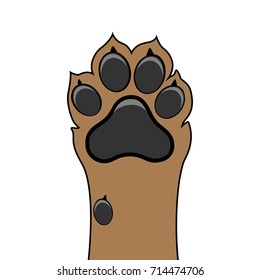 Paw dog up pet vector