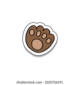paw doodle icon