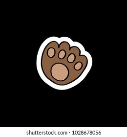 paw doodle icon