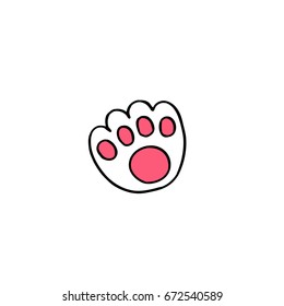 paw doodle icon