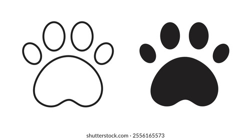 Paw Filled flat icons set for apps and web ui designs.