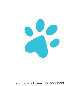 Paw foot icon. Dog, cat, kitten puppy