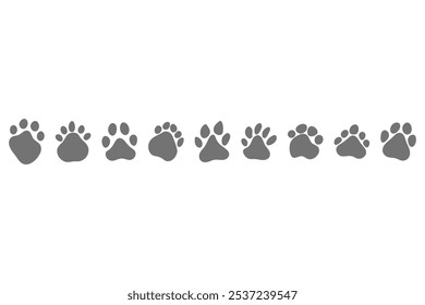 Paw foot print animal design set