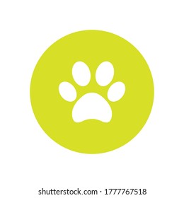 paw foot print icon vector