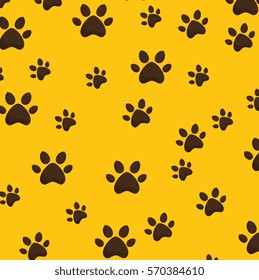 paw footprint background pattern icon
