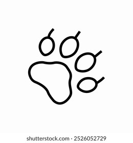 paw footprint icon sign vector