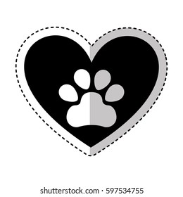 paw footprint isolated icon vector illustration design
