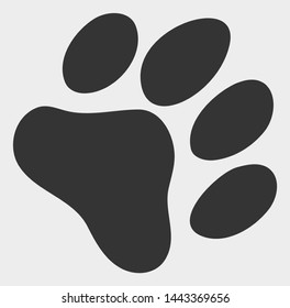 Paw Footprint vector illustration. A flat illustration design of Paw Footprint icon on a white background.