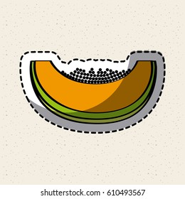 paw paw fruit icon over white background. vector illustration
