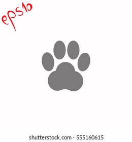 Paw grey icon.