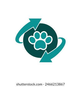 paw grow abstract vector logo