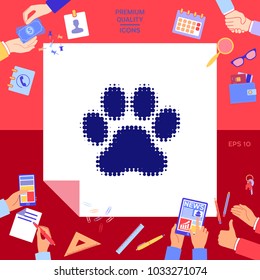 Paw - halftone logo