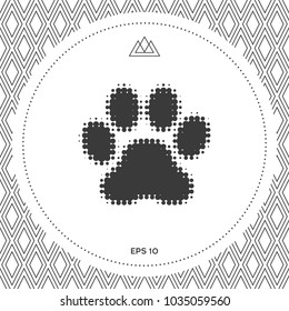 Paw - halftone logo