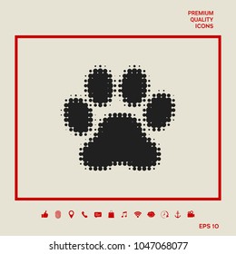 Paw - halftone logo