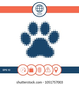 Paw - halftone logo