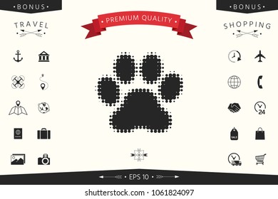 Paw - halftone logo