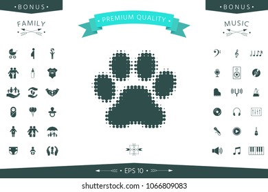 Paw - halftone logo