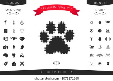 Paw - halftone logo