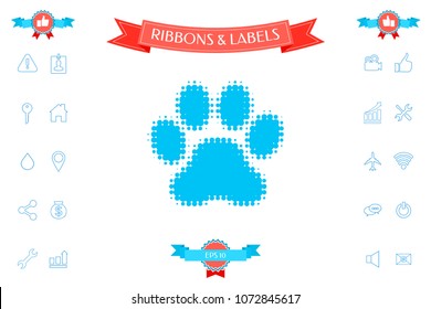 Paw - halftone logo