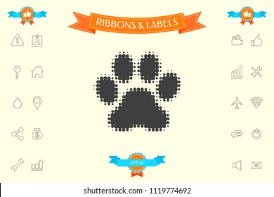 Paw - halftone logo