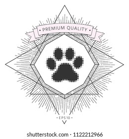 Paw - halftone logo
