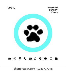 Paw - halftone logo
