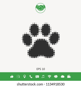 Paw - halftone logo