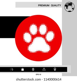 Paw - halftone logo