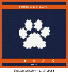Paw - halftone logo