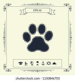 Paw - halftone logo