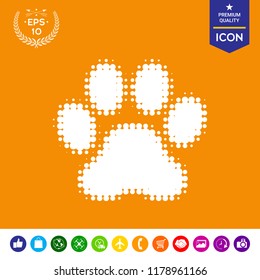 Paw - halftone logo