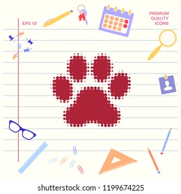 Paw - halftone logo