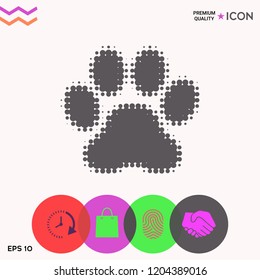 Paw - halftone logo