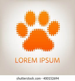Paw - halftone logo.