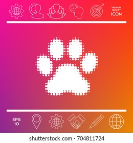 Paw - halftone logo