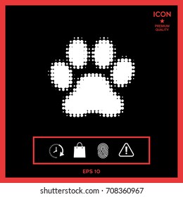 Paw - halftone logo