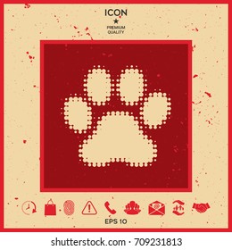Paw - halftone logo