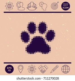 Paw - halftone logo
