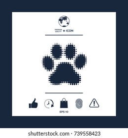 Paw - halftone logo