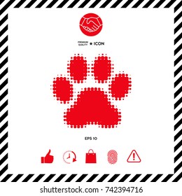 Paw - halftone logo