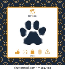 Paw - halftone logo