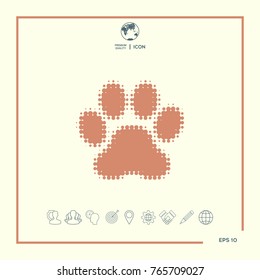 Paw - halftone logo
