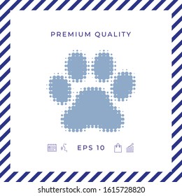 Paw - halftone logo. Graphic elements for your design