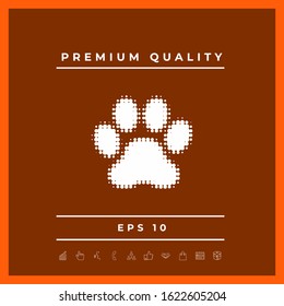 Paw - halftone logo. Graphic elements for your design