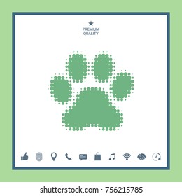 Paw halftone symbol 