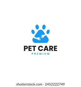 Paw and hand logo design illustration idea